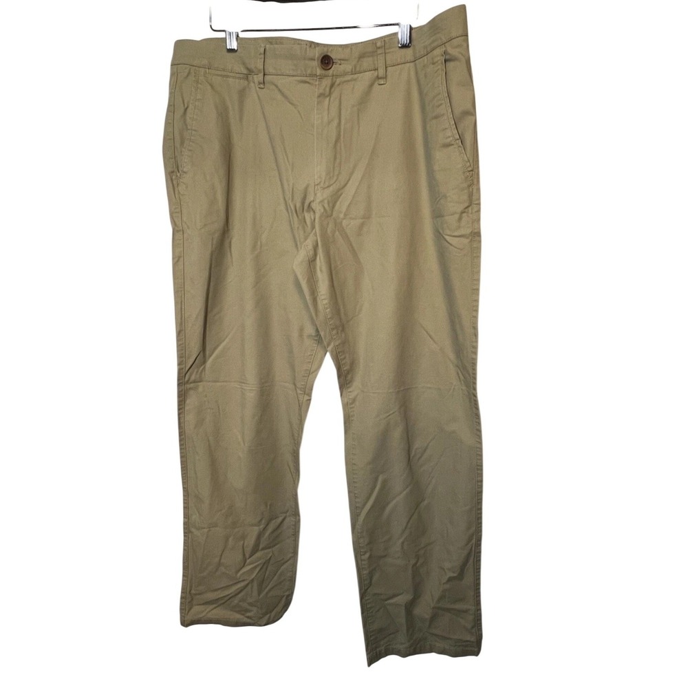 Bonobos Mens Straight Leg Chino Pants Khaki Tan Cotton 35x32 Business‎ Casual